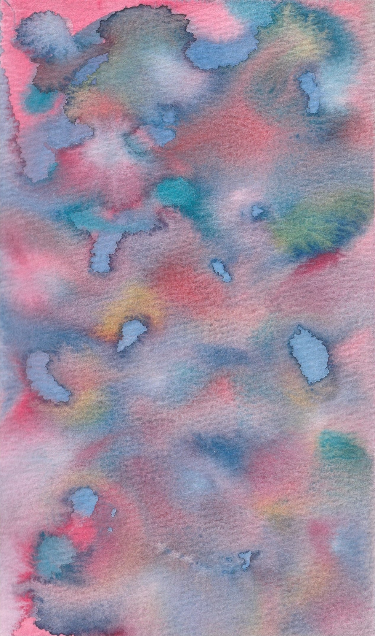 ORIGINAL + MEDIUMSHIP MESSAGE: "STRETCHING YOUR COMFORT ZONE" WATERCOLOR ABSTRACT ON COLD PRESS