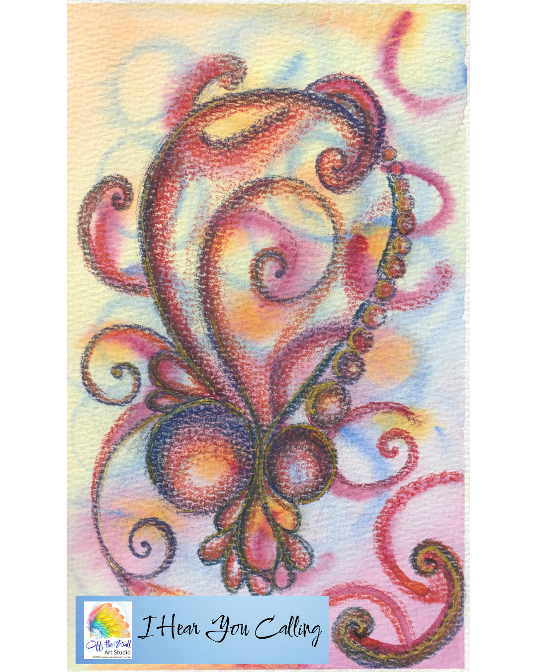 LTD EDITION SIGNED MATTE PRINTS FOR "I HEAR YOU CALLING" WITH WATERCOLOR, COLOR PENCIL, GEL PENS