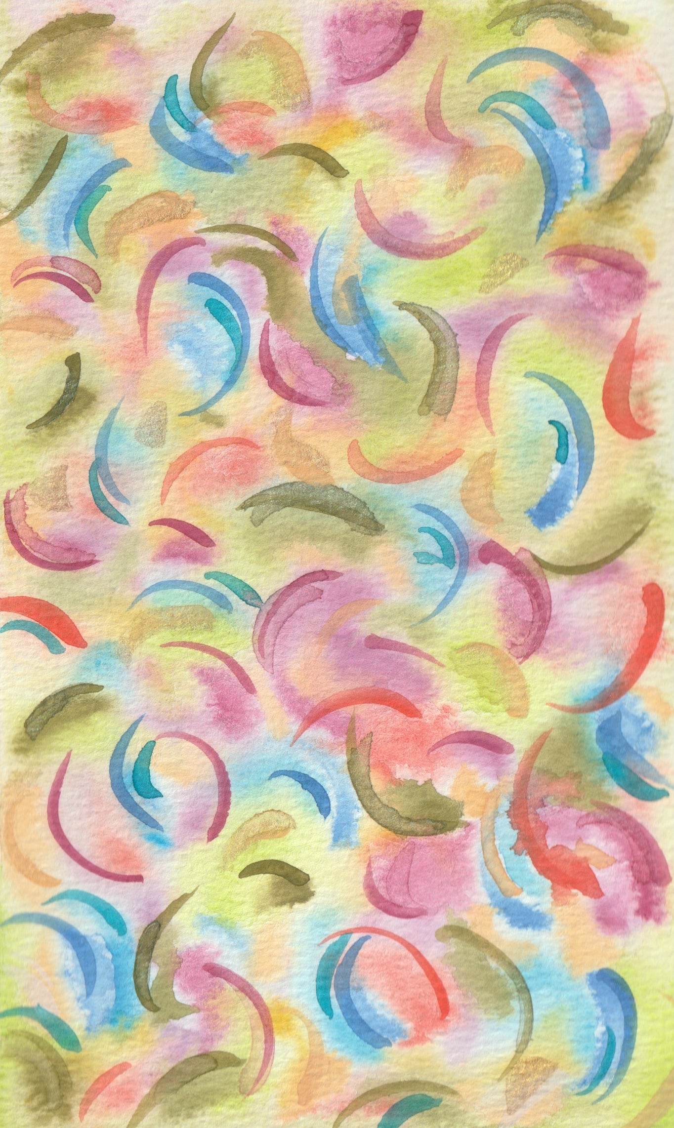 ORIGINAL + MEDIUMSHIP MESSAGE: "BALANCE & BREATH" WATERCOLOR ABSTRACT ON COLD PRESS