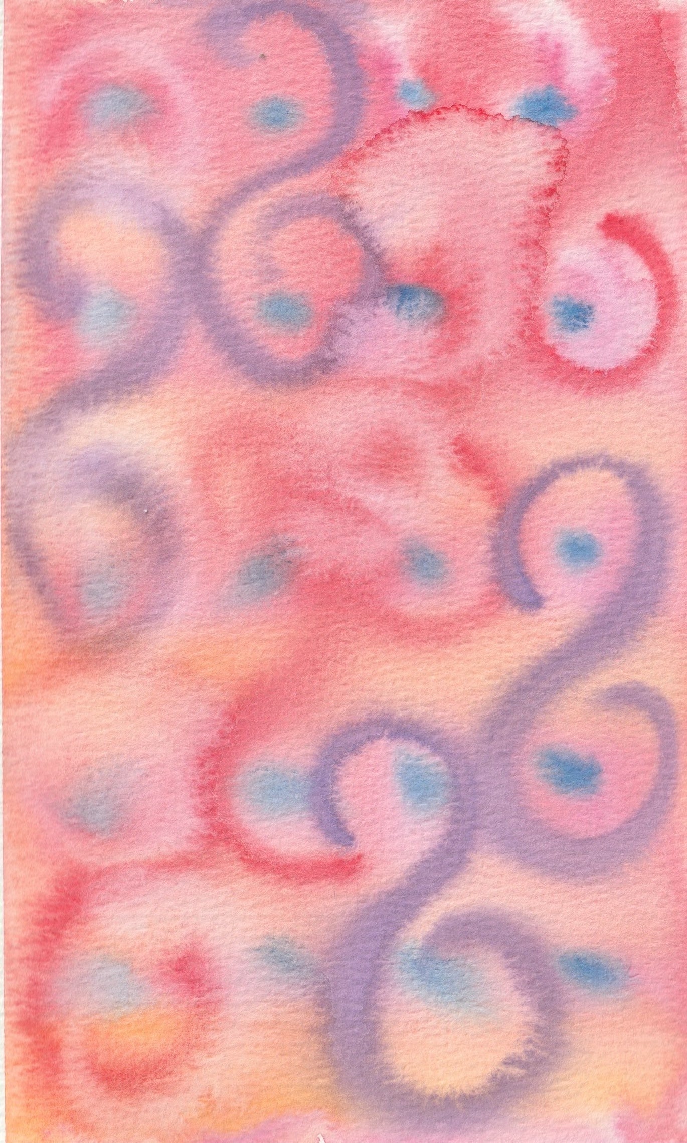 ORIGINAL: "SQUIGGLES" WATERCOLOR ABSTRACT ON COLD PRESS