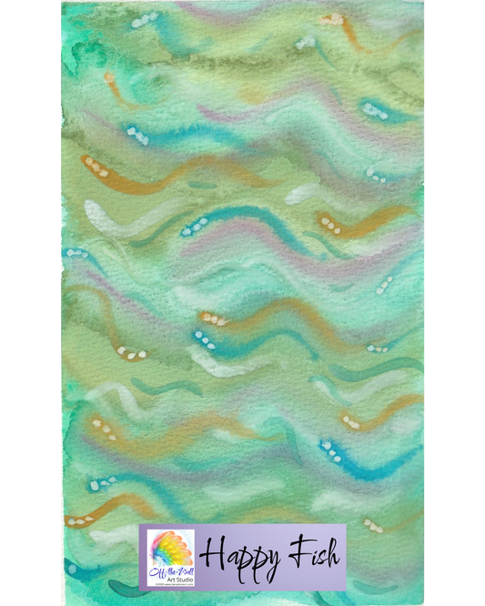 LTD EDITION SIGNED MATTE PRINTS FOR "HAPPY FISH" WITH WATERCOLOR