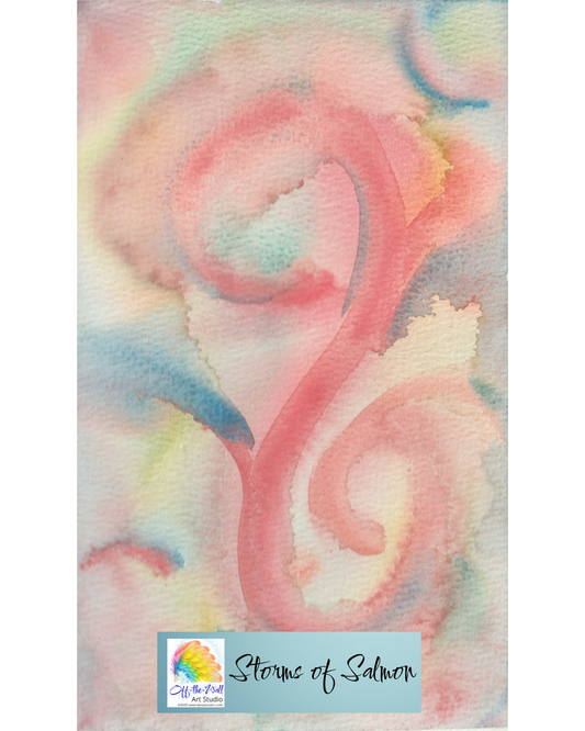 LTD EDITION SIGNED MATTE PRINTS FOR "STORMS OF SALMON" WITH WATERCOLOR