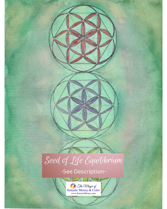 LTD EDITION SIGNED MATTE PRINTS FROM "SEED OF LIFE EQUILIBRIUM" WATERCOLOR & MIXED MEDIA
