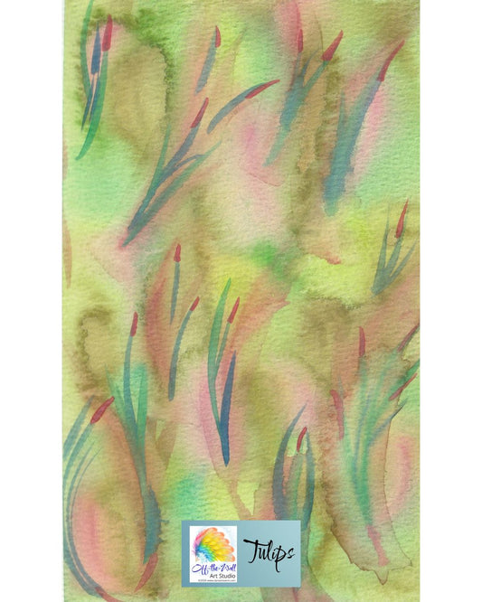 LTD EDITION SIGNED MATTE PRINTS FOR "TULIPS" WITH WATERCOLOR