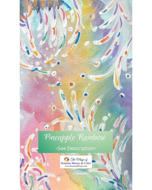 LTD EDITION SIGNED PRINTS: "RAINBOW PINEAPPLE" WATERCOLOR ABSTRACT