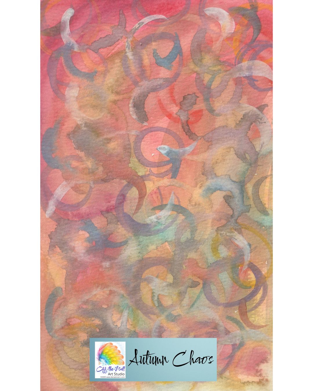 LTD EDITION SIGNED MATTE PRINTS FOR "AUTUMN CHAOS" WITH WATERCOLOR
