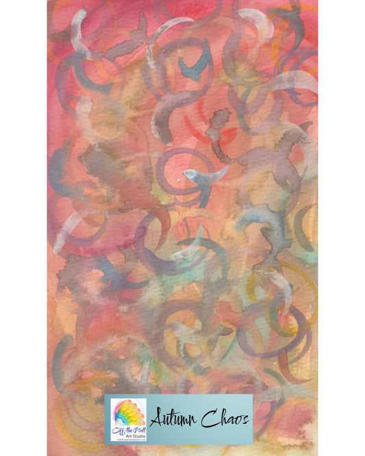 LTD EDITION SIGNED MATTE PRINTS FOR "AUTUMN CHAOS" WITH WATERCOLOR