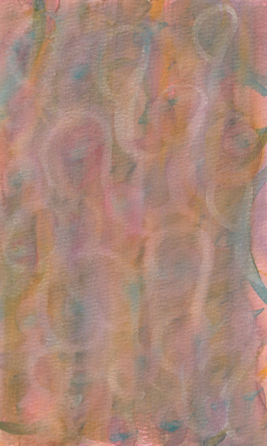 ORIGINAL + MEDIUMSHIP NOTE: "BEHIND THE SCENES" WATERCOLOR ABSTRACT ON COLD PRESS