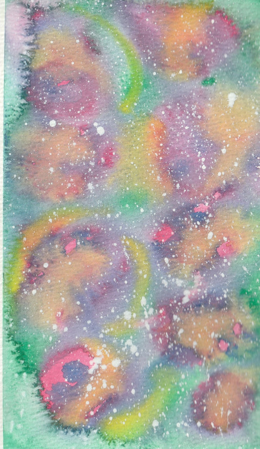 COMMISSION + SPIRIT TEAM MESSAGE: "PROMISE OF SPRING" WATERCOLOR ABSTRACT ON COLD PRESS