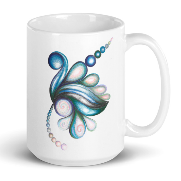 COSMIC SWAN 15OZ WHITE MUG (KICK ASS)