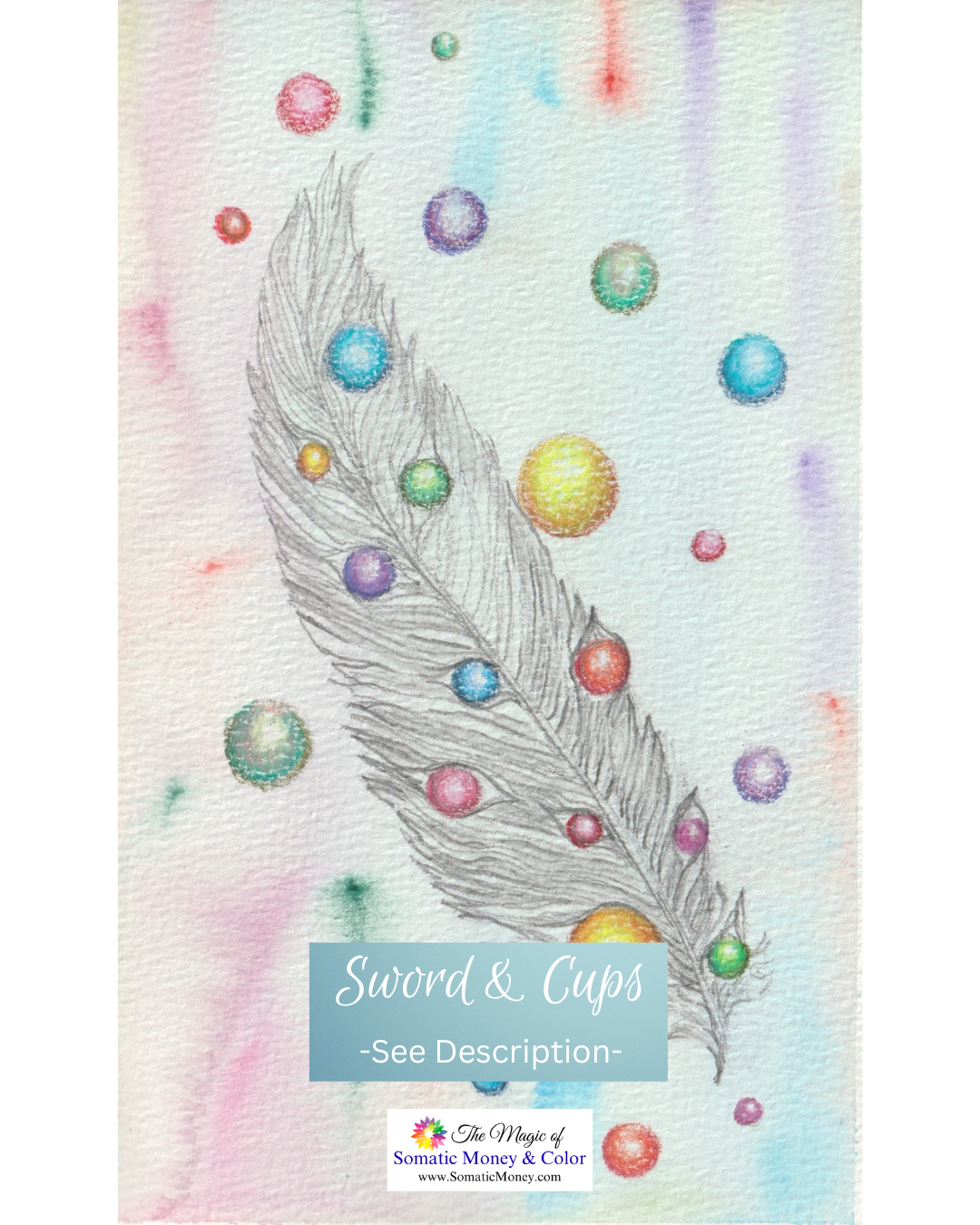 LTD EDITION SIGNED MATTE PRINTS FOR "SWORD & CUPS" WITH WATERCOLOR, COLOR PENCIL & PENCIL